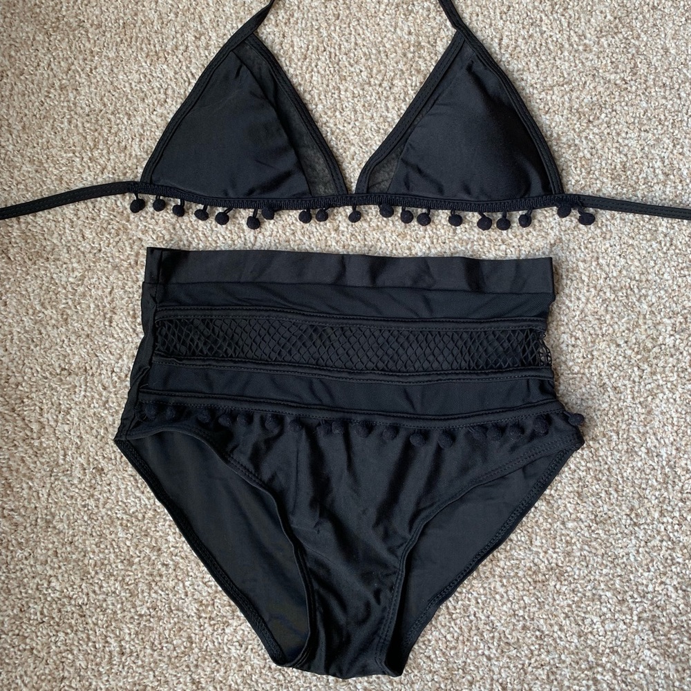 Pom Pom two-piece bathing suit in XS/S